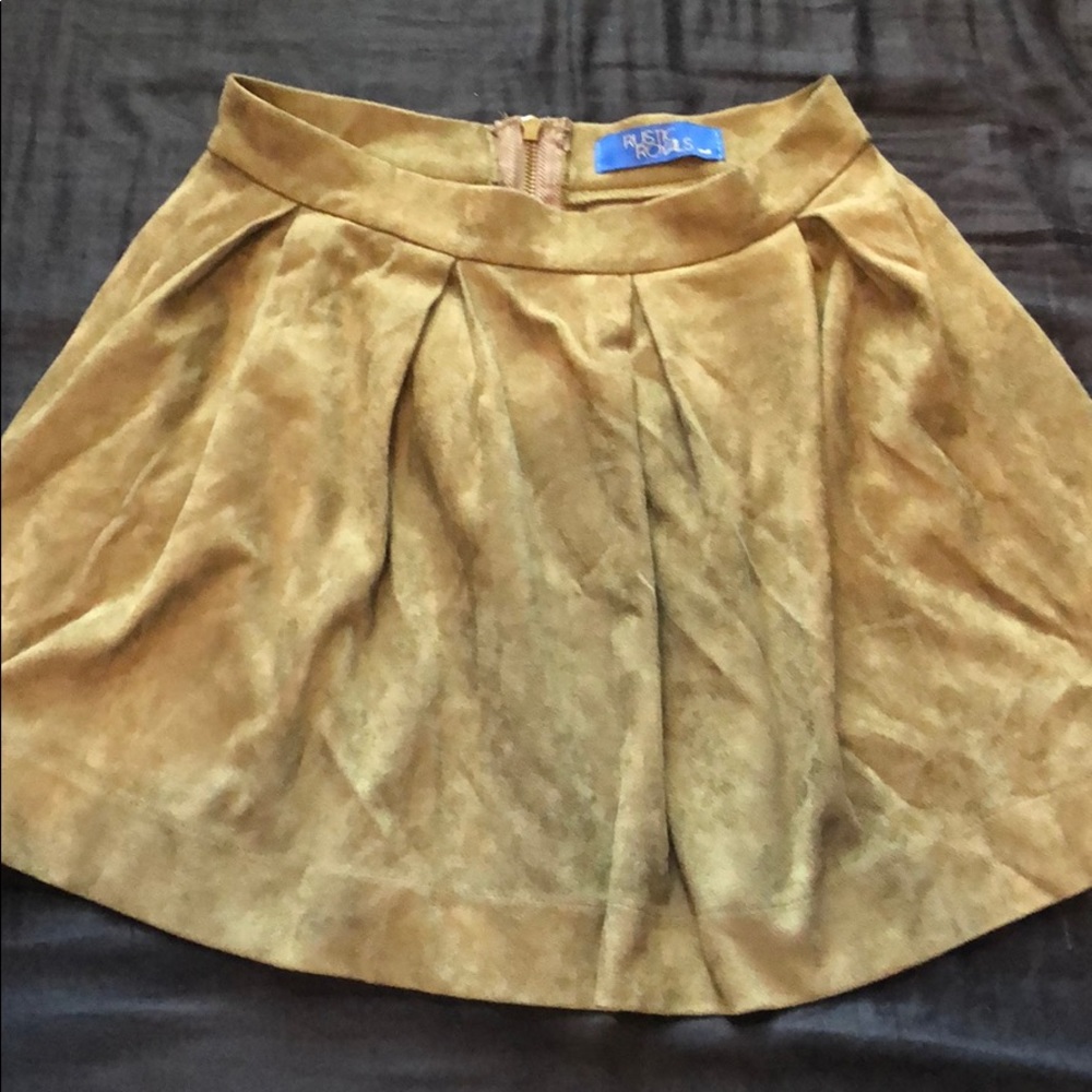Casual suede skirt